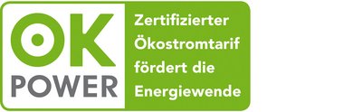 Ok-power Siegel für Ökostrom